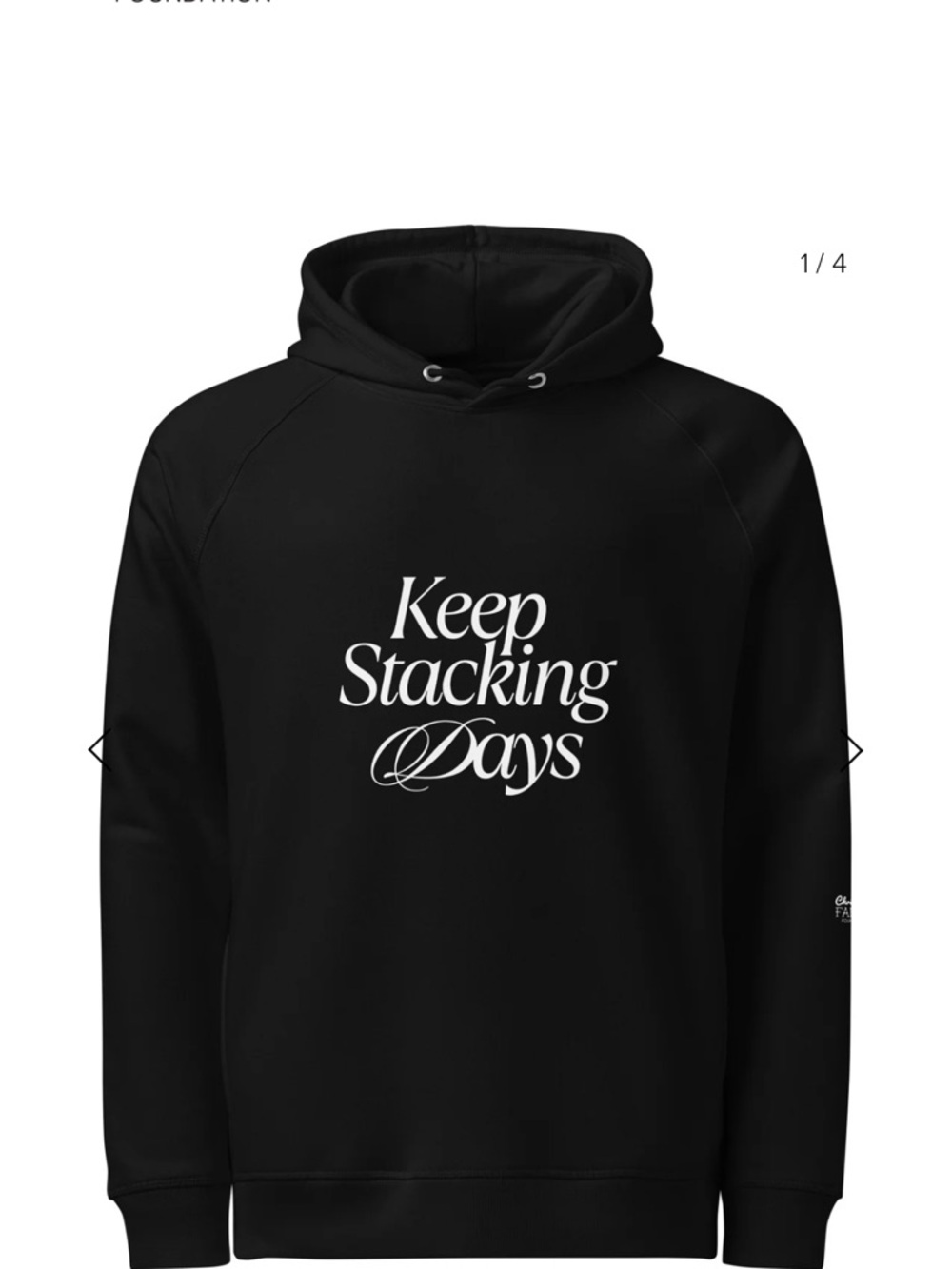 Keep Stacking Days Black Hoodie Chris Paul Foundation